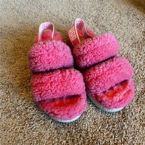 UGG Pink Platform Slippers